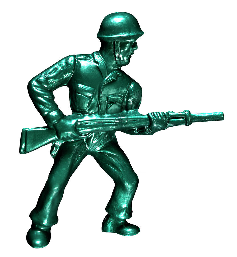 Vintage Drawing - Plastic Toy Soldier #4 by CSA Images