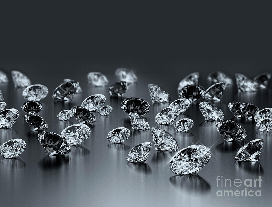 Polished Diamonds #4 Photograph by Jesper Klausen/science Photo Library