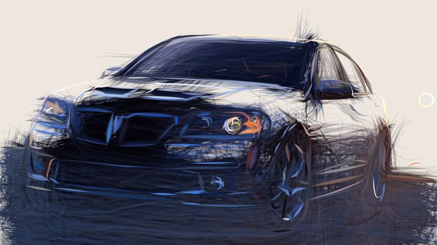 Pontiac G8 GXP Draw #4 Digital Art by CarsToon Concept