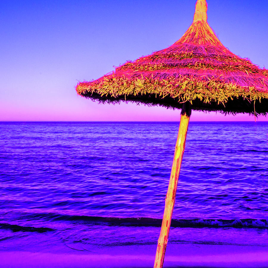 Pop Art Beach Umbrella by Le Comp Pop Art Beach Umbrella by Le Comp