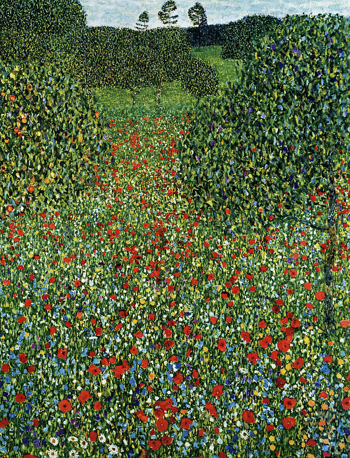 Poppy Field #4 Painting by Gustav Klimt