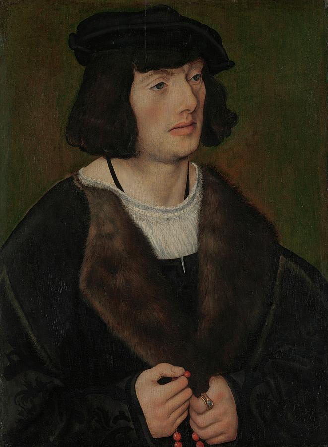 Portrait Of A Man With A Rosary Painting By Lucas Cranach The Elder ...