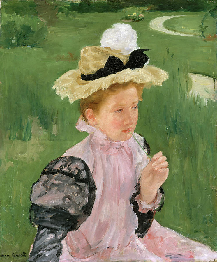 Portrait of a Young Girl. #4 Painting by Mary Cassatt