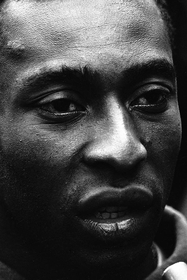 Black And White Photograph - Portrait Of Pele #4 by Art Rickerby