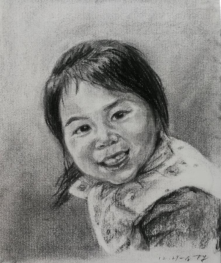 Portrait #4 Painting by Ping Yan