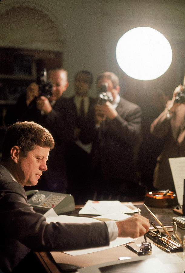 Washington D.c. Photograph - President John Kennedy #5 by Paul Schutzer