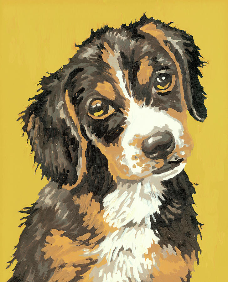 Vintage Drawing - Puppy #4 by CSA Images