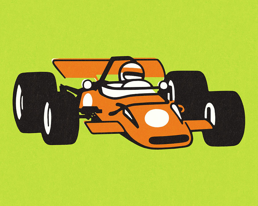 Transportation Drawing - Race Car #4 by CSA Images
