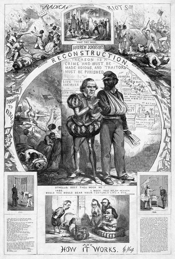Reconstruction Era Political Cartoon #4 Photograph by Science Source