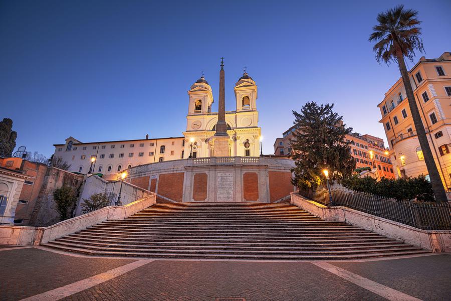 Architecture Photograph - Rome, Italy At The Spanish Steps #4 by Sean Pavone