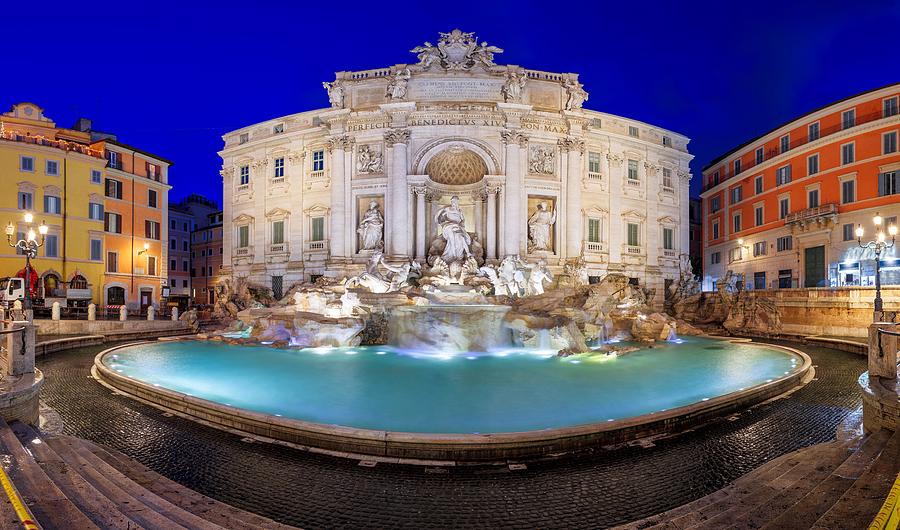Architecture Photograph - Rome, Italy Overlooking Trevi Fountain #4 by Sean Pavone
