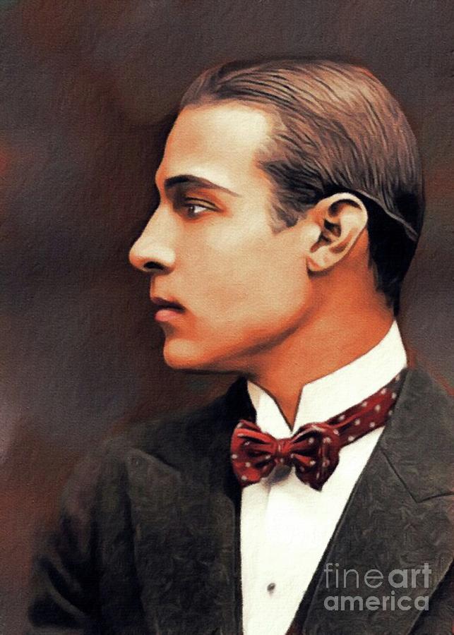 Rudolph Valentino, Vintage Actor #4 Painting by Esoterica Art Agency