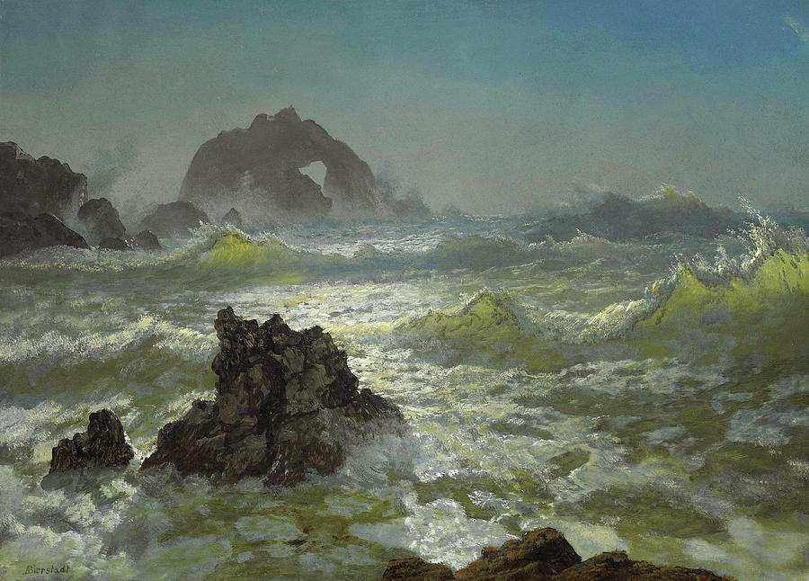 Seal Rock, California #5 Painting by Albert Bierstadt