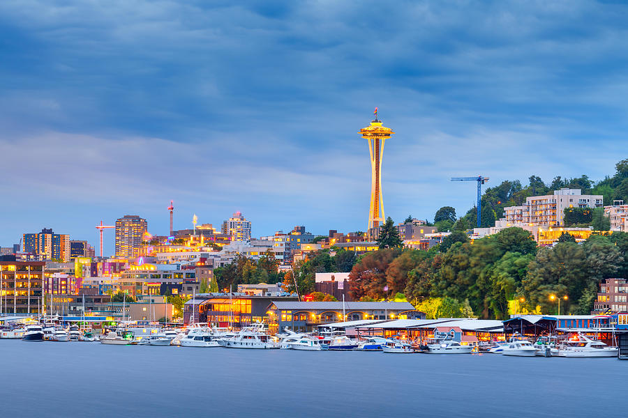 Seattle Photograph - Seattle, Washington, Usa Skyline #4 by Sean Pavone