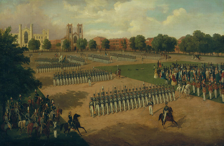 Seventh Regiment on Review, Washington Square, New York #4 Painting by Otto Boetticher
