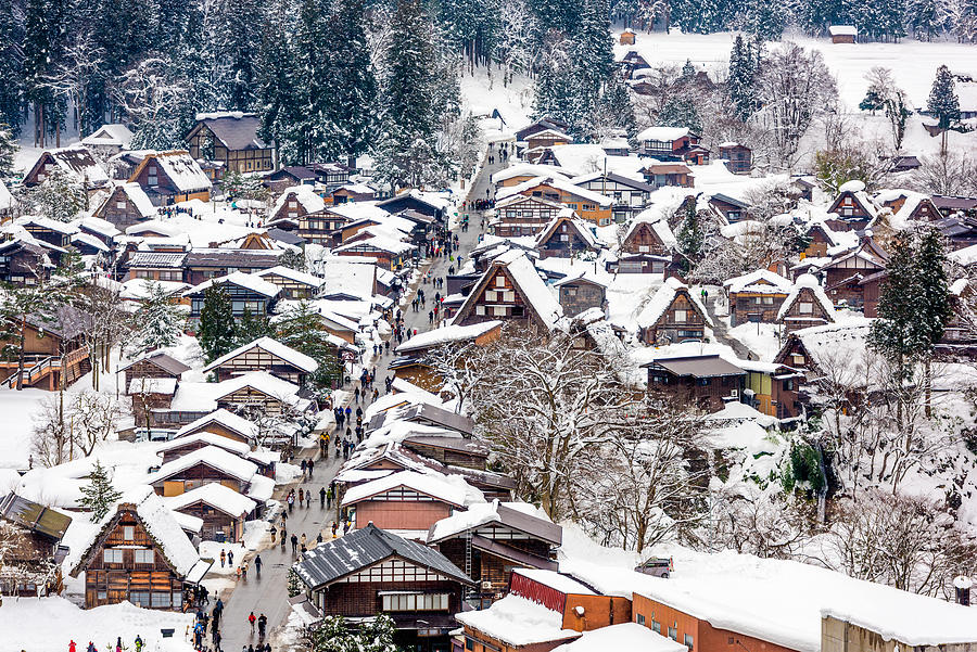 Winter Photograph - Shirakawago, Gifu, Japan Historic #4 by Sean Pavone
