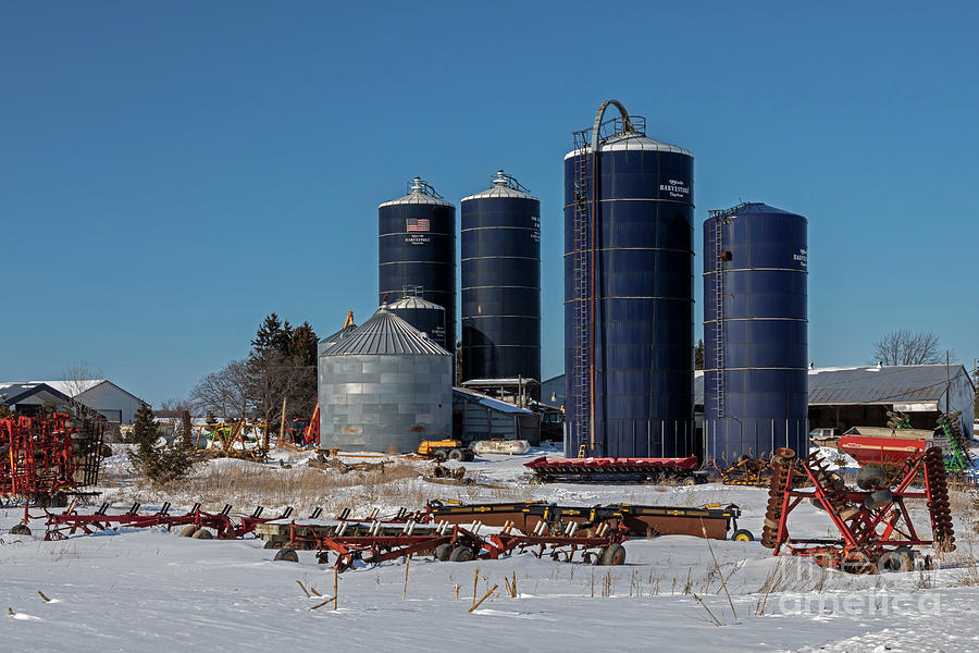 Silos On A Farm #4 by Jim West/science Photo Library