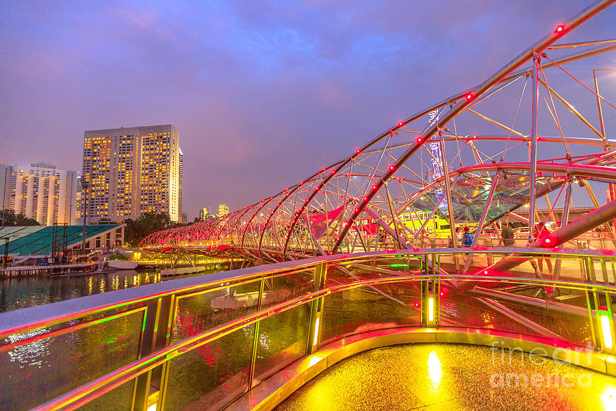 Singapore Pedestrian Bridge #4 Photograph by Benny Marty