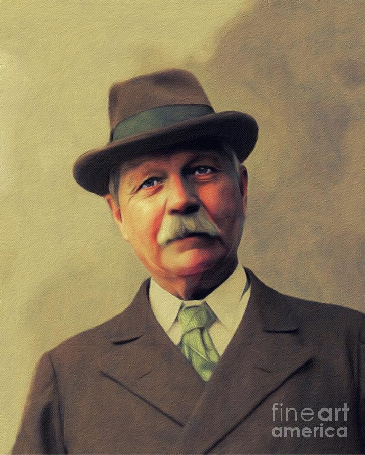 Vintage Painting - Sir Arthur Conan Doyle, Literary Legend #4 by Esoterica Art Agency
