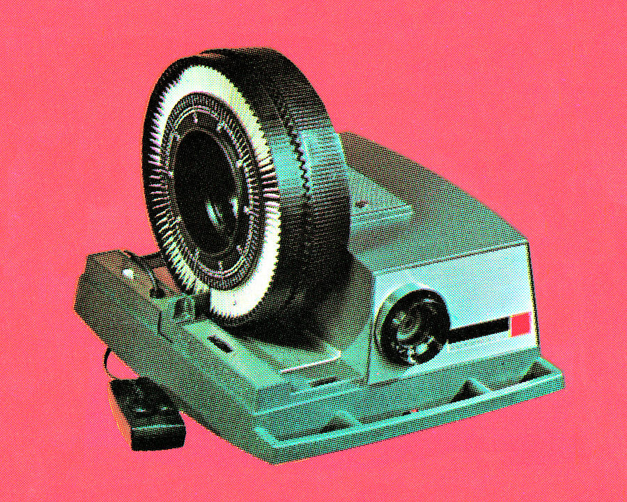 Vintage Drawing - Slide Projector #4 by CSA Images