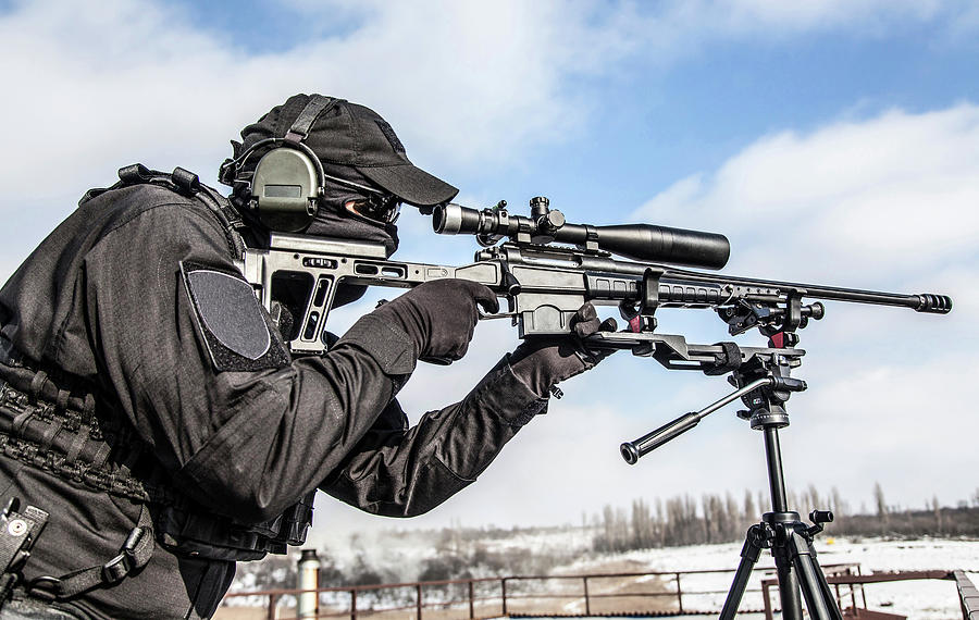 Sniper Aiming With Telescopic Optical Photograph by Oleg Zabielin ...