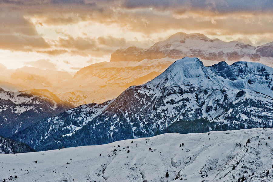 Snow-covered Dolomites Near Giau Pass, Trentino-alto Adige/sdtirol, Italy #4 Photograph by Peter Von Felbert