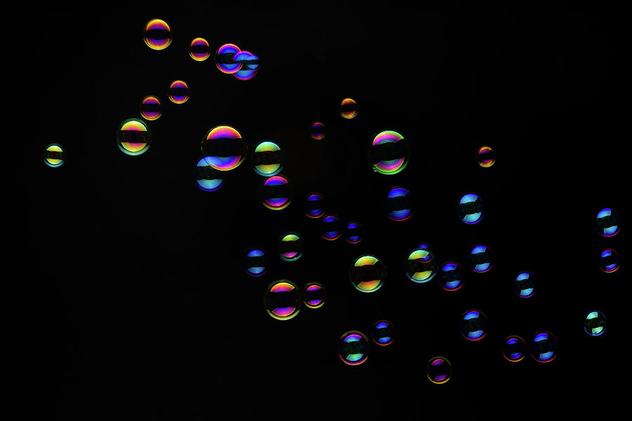Soap Bubbles On A Black Background Photograph by Artush Foto - Fine Art  America