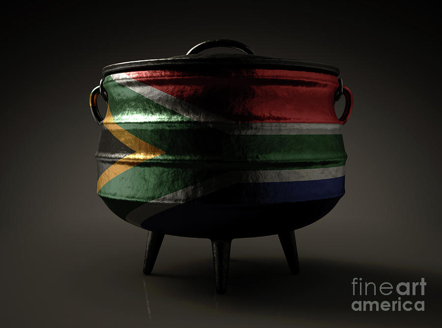 Flag Digital Art - South African Potjie Pot #4 by Allan Swart