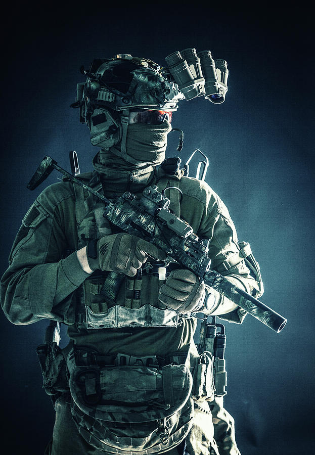 Special Forces Soldier In Combat Photograph by Oleg Zabielin - Fine Art ...