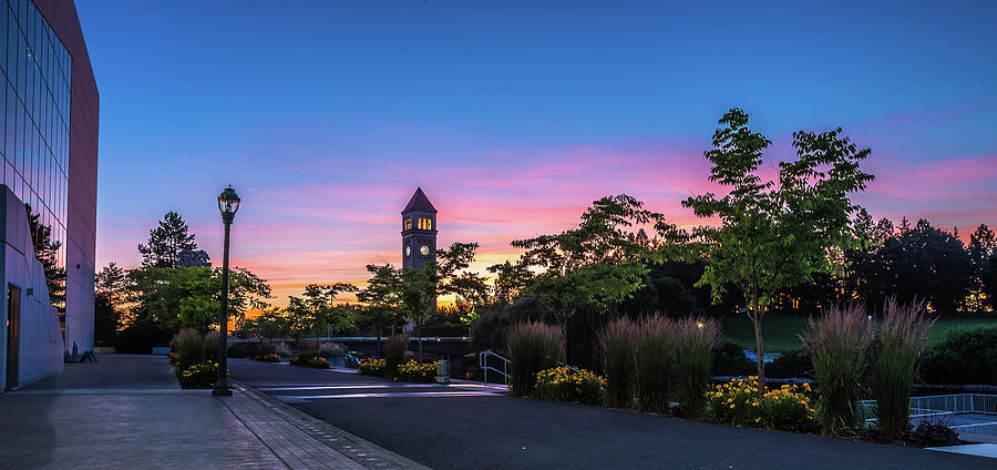 Spokane River in Riverfront Park with Clock Tower #4 Photograph by Alex Grichenko