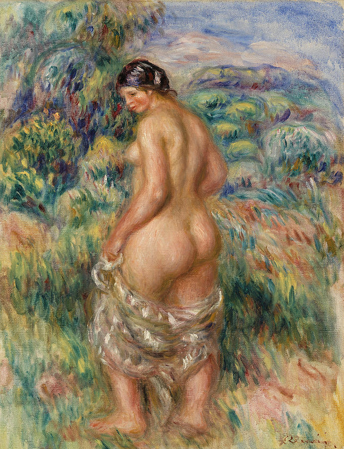 Standing Bather #5 Painting by Pierre-Auguste Renoir