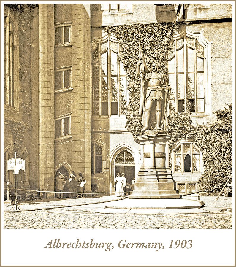 Statue of Albrecht III, Duke of Saxony, Vintage Photograph, 1903 #4 Photograph by A Macarthur Gurmankin