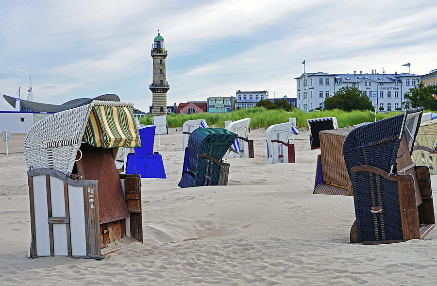 Strandkorbs On The Beach In Warnemunde Germany Photograph