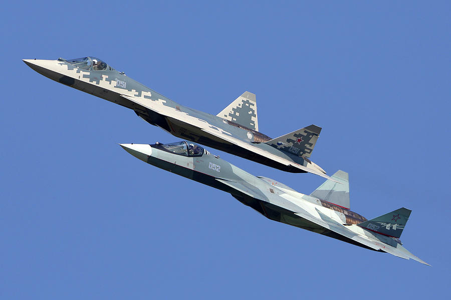 Su-57 Jet Fighters Of The Russian Air #4 Photograph by Artyom Anikeev