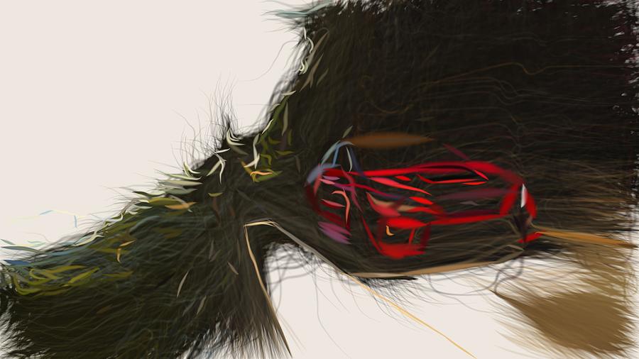 Subaru WRX Drawing #5 Digital Art by CarsToon Concept