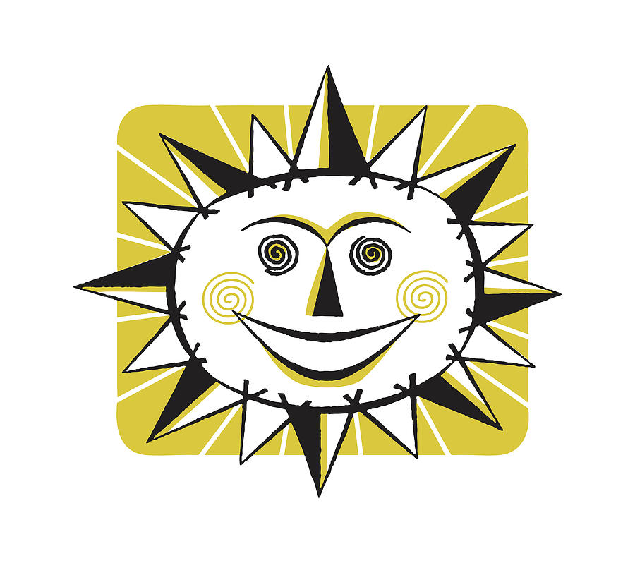 Summer Drawing - Sun with Face #4 by CSA Images