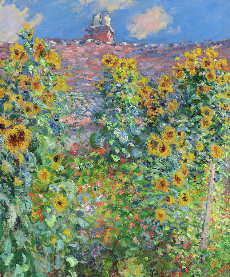 3dRose LSP_126498_2 Sunflowers by Claude Monet Impressionist Still Life Double Toggle Switch 