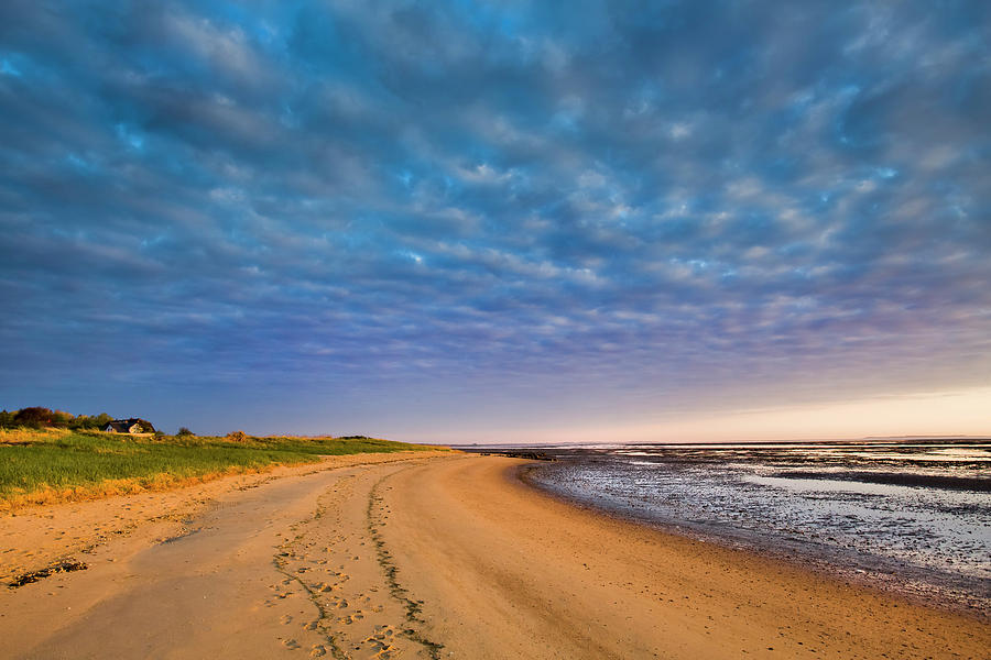 Sunrise Over The Wadden Sea, Amrum Island, North Frisian Islands ...