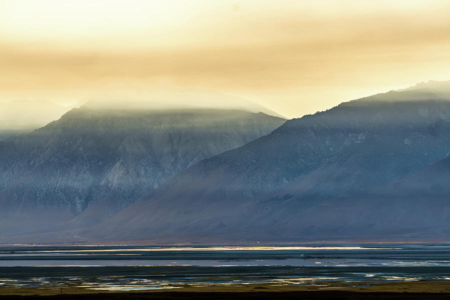 surreal Owens Lake at sunset in California Usa #4 Photograph by Alex Grichenko