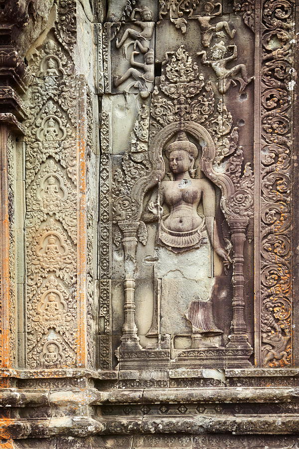 Scenic Photograph - Ta Prohm Temple, Angkor, Cambodia, Asia #4 by Jan Wlodarczyk