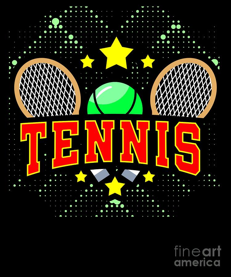 Tennis Player Tennis Racket I Love Tennis Ball Digital Art by TeeQueen2603