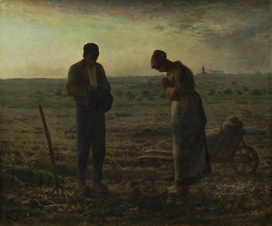Jean Francois Millet Painting - The Angelus by Jean-francois Millet
