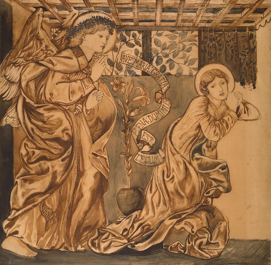The Annunciation Painting - The Annunciation by Edward Burne-Jones The Annunciation Painting - The Annunciation by Edward Burne-Jones