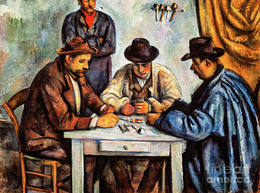 The Card Players by Paul Cezanne Painting by Paul Cezanne