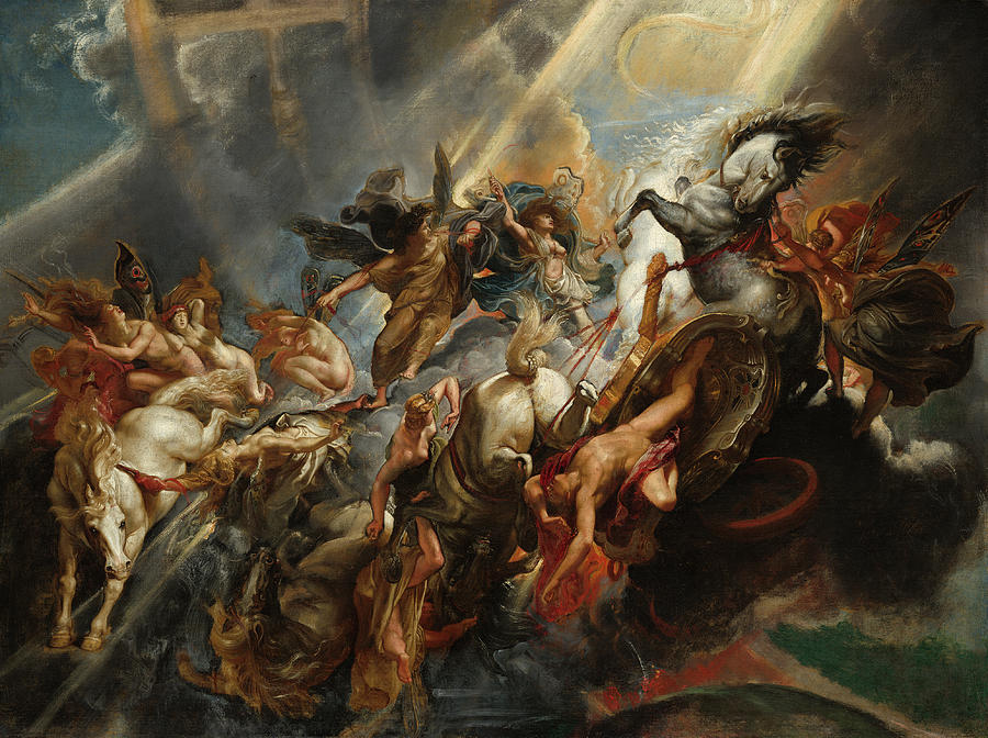 The Fall of Phaeton by Peter Paul Rubens Painting by Rolando Burbon