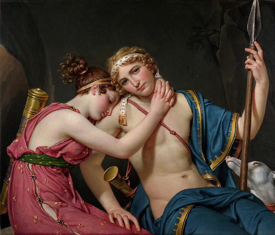 Animal Painting - The Farewell of Telemachus and Eucharis #4 by Jacques-Louis David