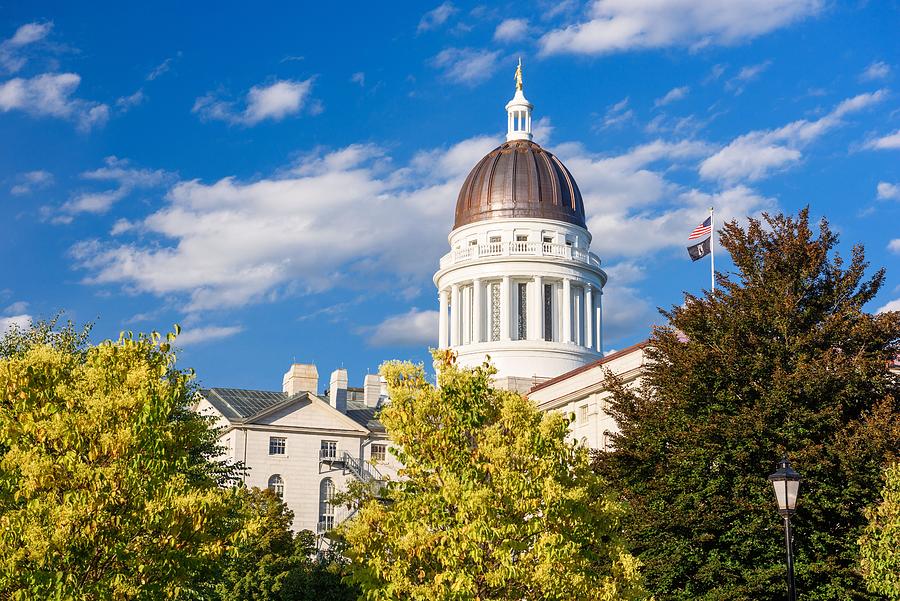 Augusta Photograph - The Maine State House In Augusta #4 by Sean Pavone