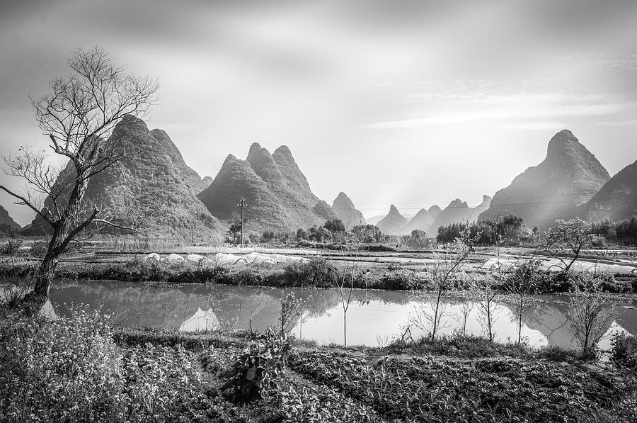 The mountains and countryside scenery in spring #4 Photograph by Carl Ning