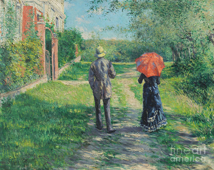 Gustave Caillebotte Photograph - The Path Uphill by Gustave Caillebotte