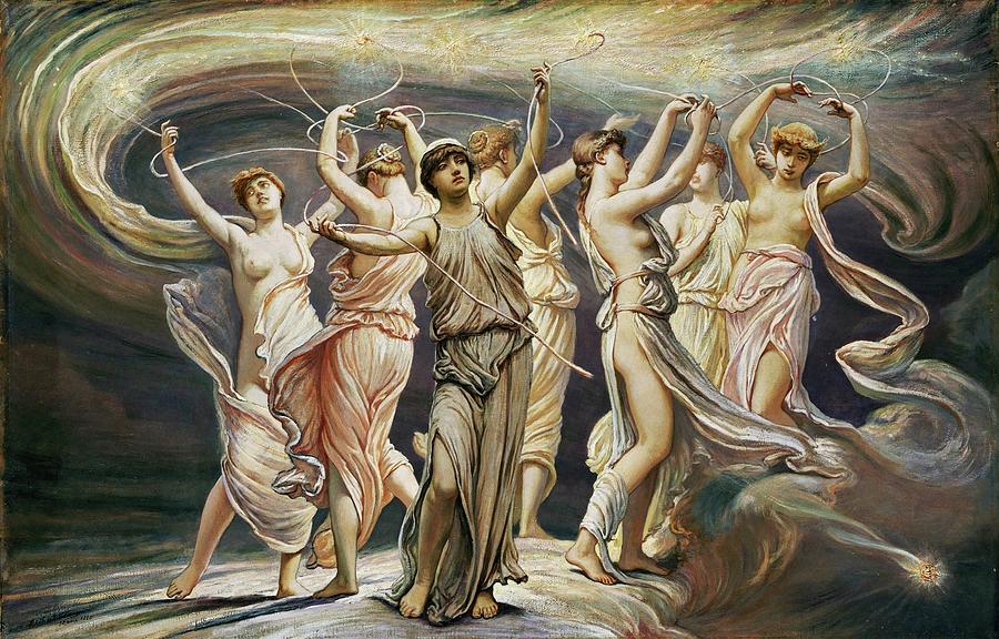 Classical Painting - The Pleiades by Elihu Vedder
